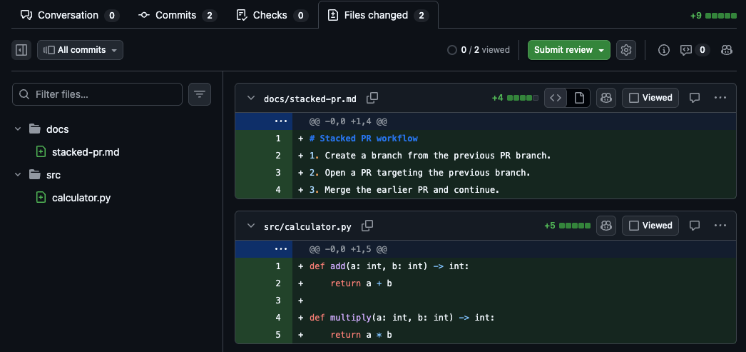 stack2 PR