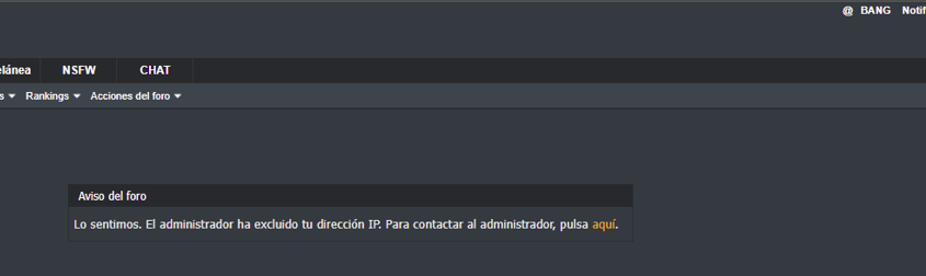 Baneado?