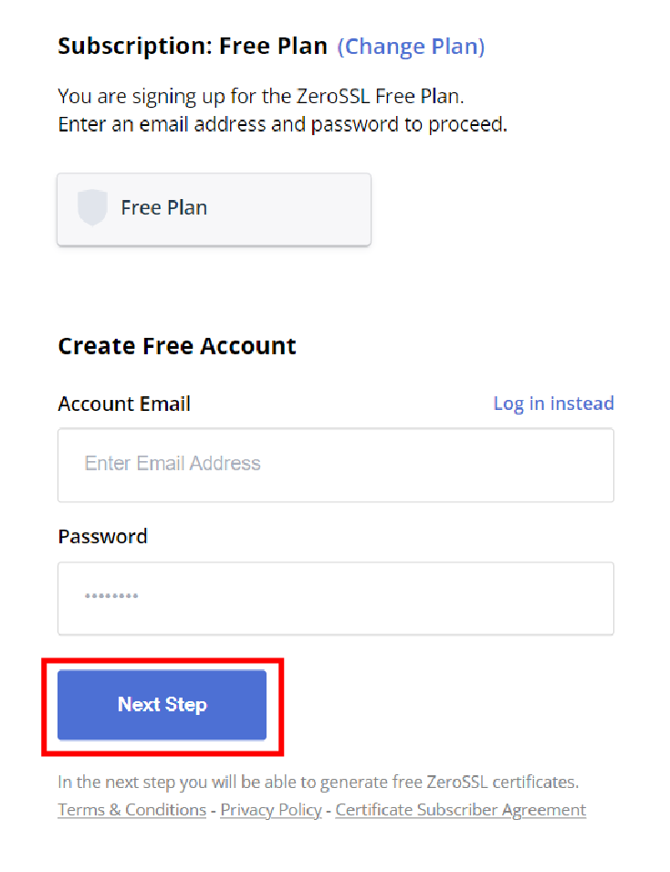 create account