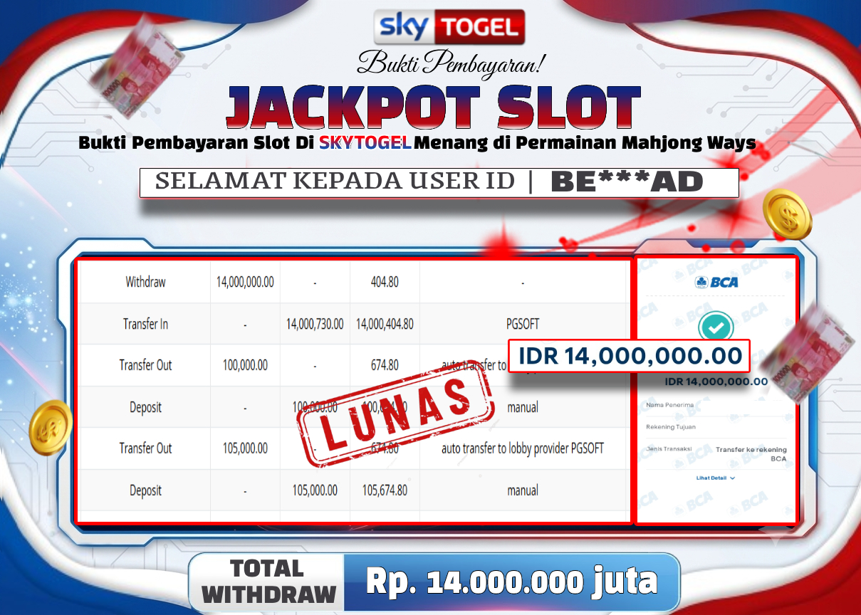 🏆 BUKTI   KEMENANGAN   Mahjong Ways  MEMBER   SKYTOGEL🏆