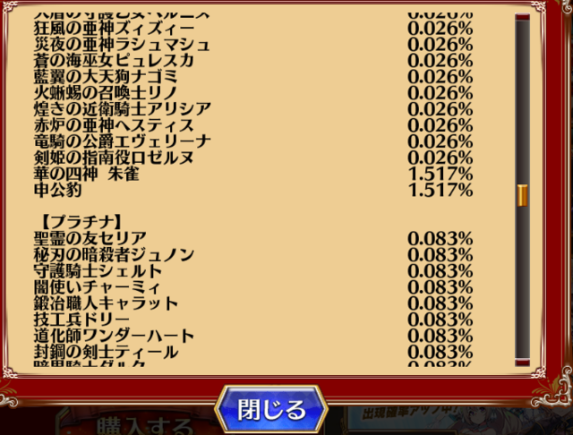 爆死と沼の果てに！ガチャメダルで見る王子の課金実績の参考画像 - わんにゃんランド - アイギス攻略まとめ