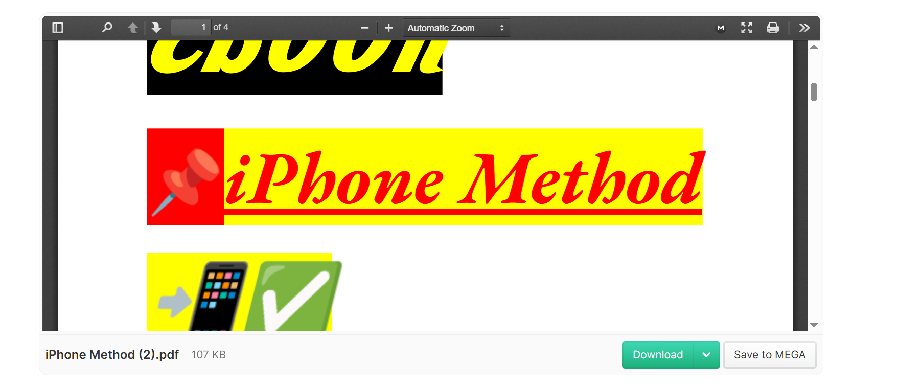 iPhone Method  📌Fresh-Method✅-High-Quality-PDF-✅Latest-