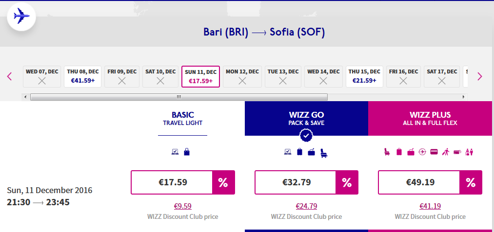 Guarda le offerte voli Wizzair per Sofia