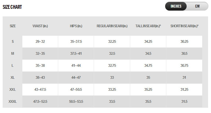 nike tech size guide