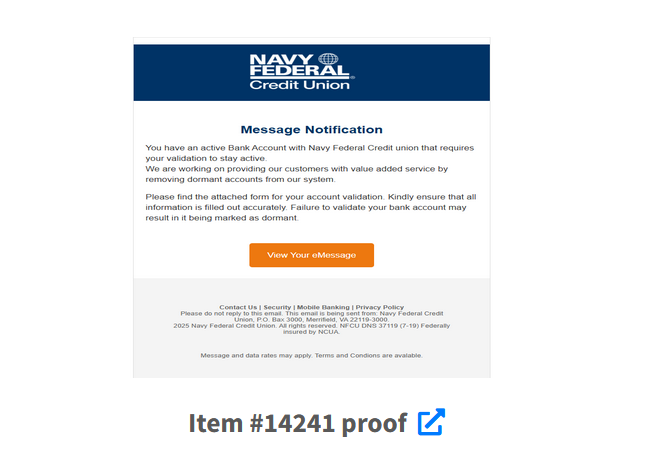 Navy Federal Credit Union Letter Inbox To All ❤️ HTML Letter. ❤️ Good design.❤️ Freshly Developed.
