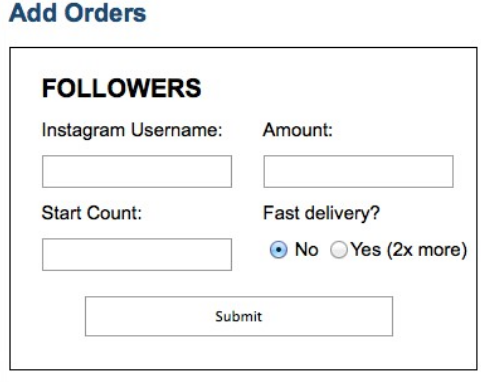 Instagram username. Follower Panel.