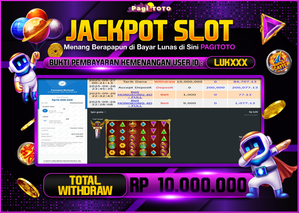 HAPPY JACKPOT MEMBER PAGITOTO SLOT GATES OF OLYMPUS SUPER SCATTER Rp 10.000.000-, - LUNAS