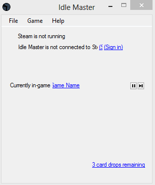 idle master steam is not running idle master steam is not running