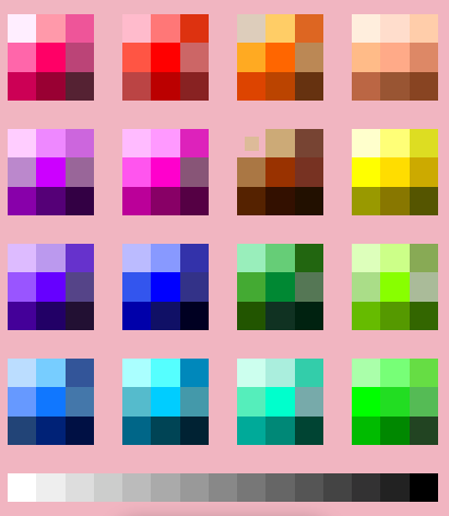 ACNL and ACNH design color chart : r/ac_newhorizons