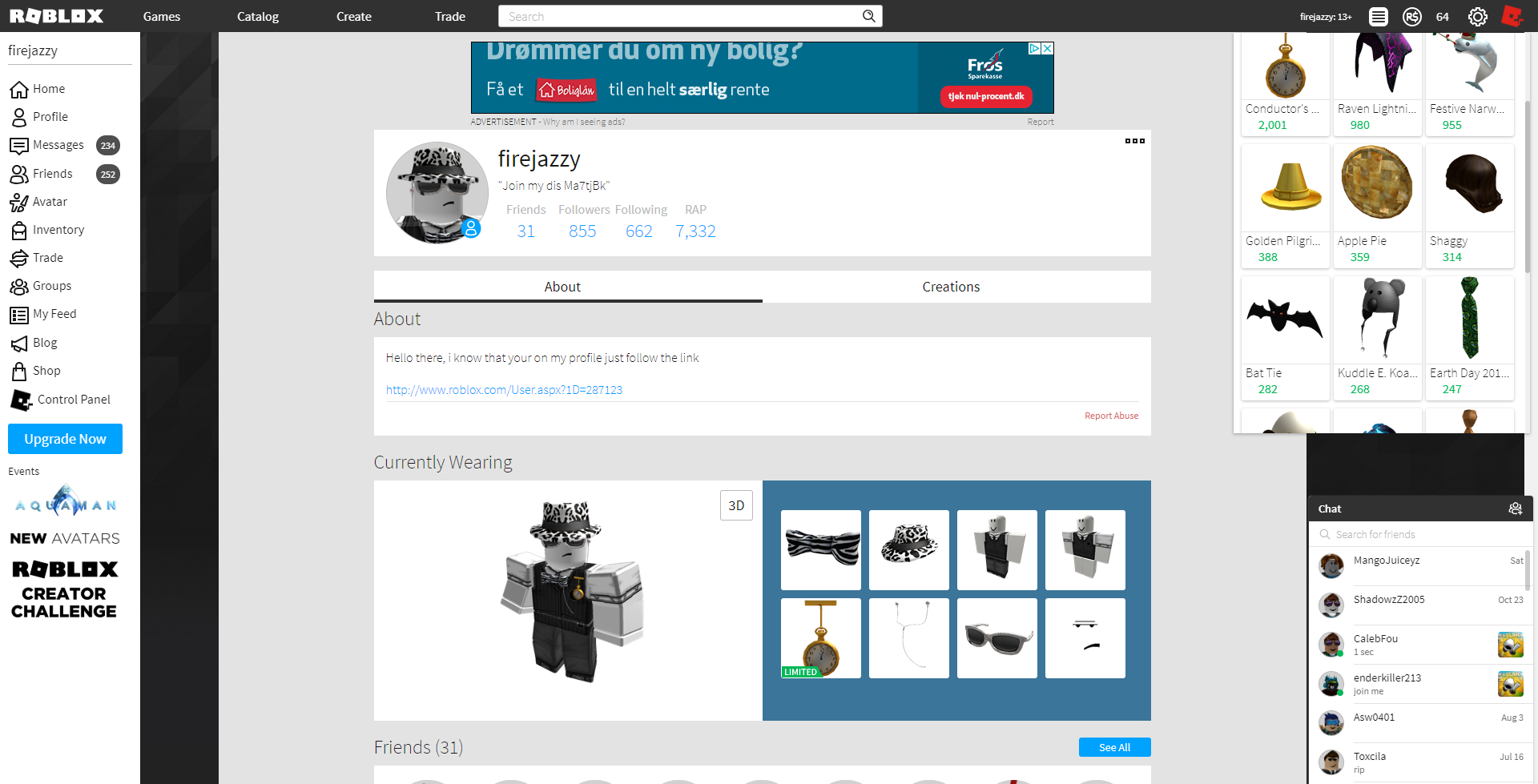 Selling 7k Rap Account For 1k Robux - 1k roblox