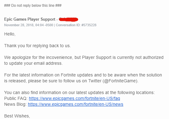 Epic Games Support