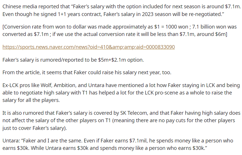 Faker y su salario con T1 tras renovar: 7 millones de dólares - Movistar  eSports