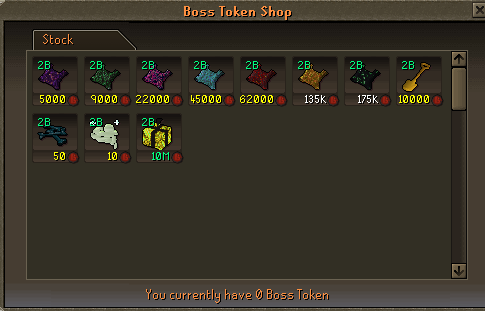 Boss Token Shop