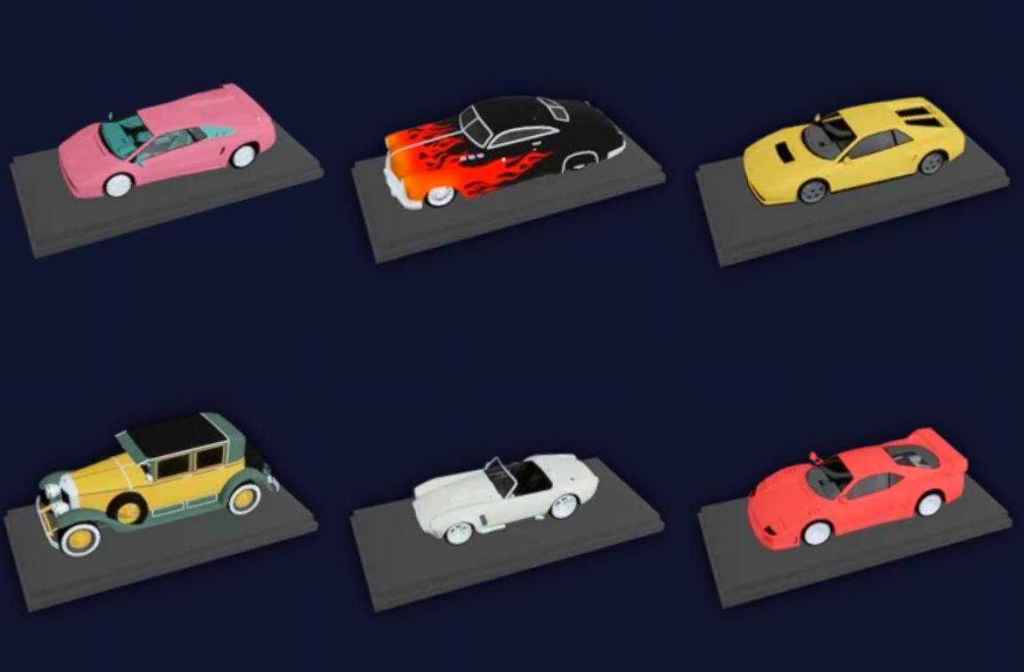 6 Piece Model Car Set