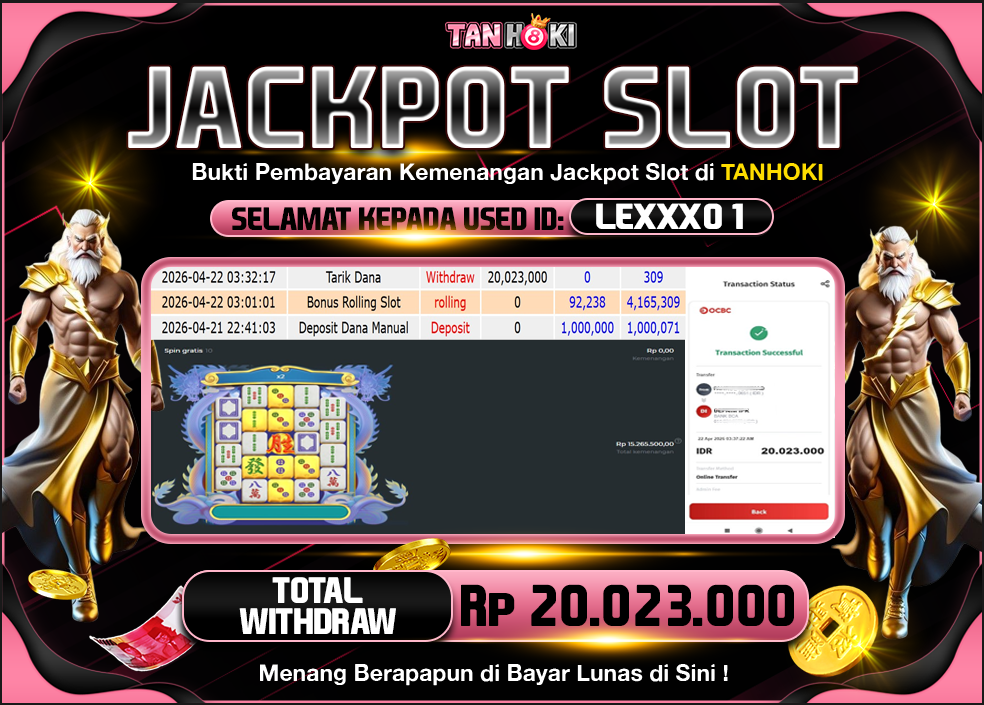 HAPPY JACKPOT MEMBER TANHOKI SLOT MAHJONG WINS 3- BLACK SCATTER  Rp  20.023.000-, - LUNAS