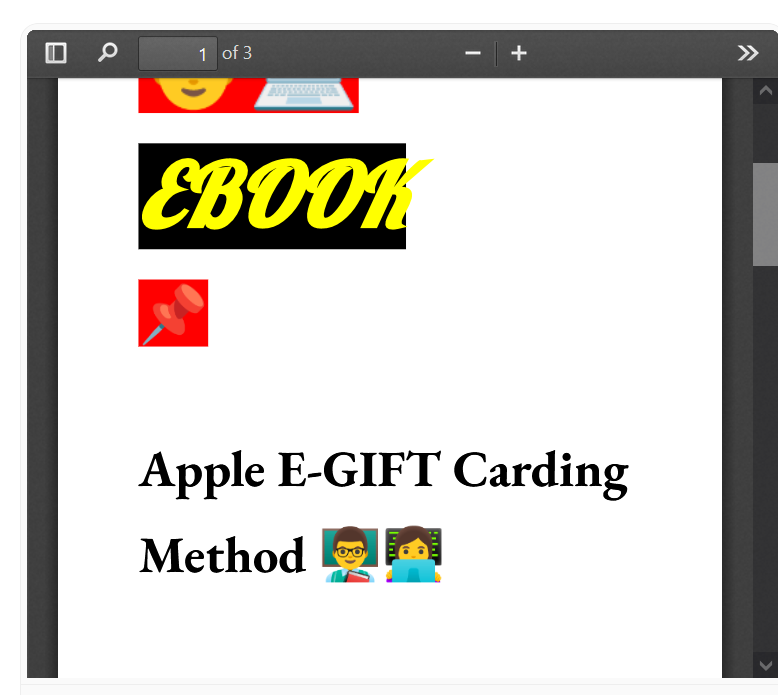 Apple E-GIFT Carding Method❤️Fresh-Method✔️-High-Quality-PDF-✔️Latest-