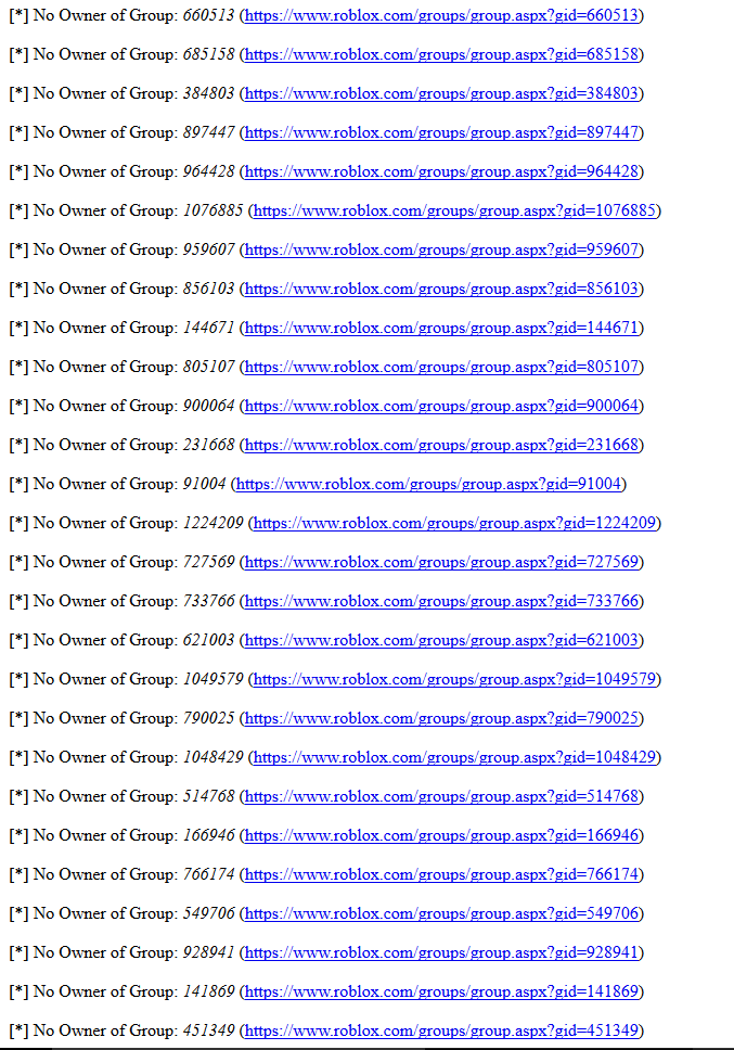 Roblox Groups With No Owner And Funds Finder