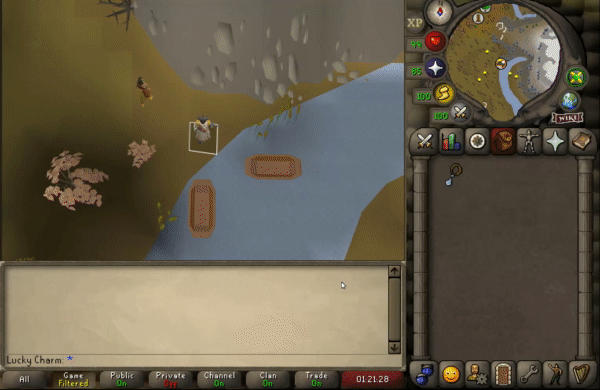 a gif showing a player taking a boat to Tal Teklan