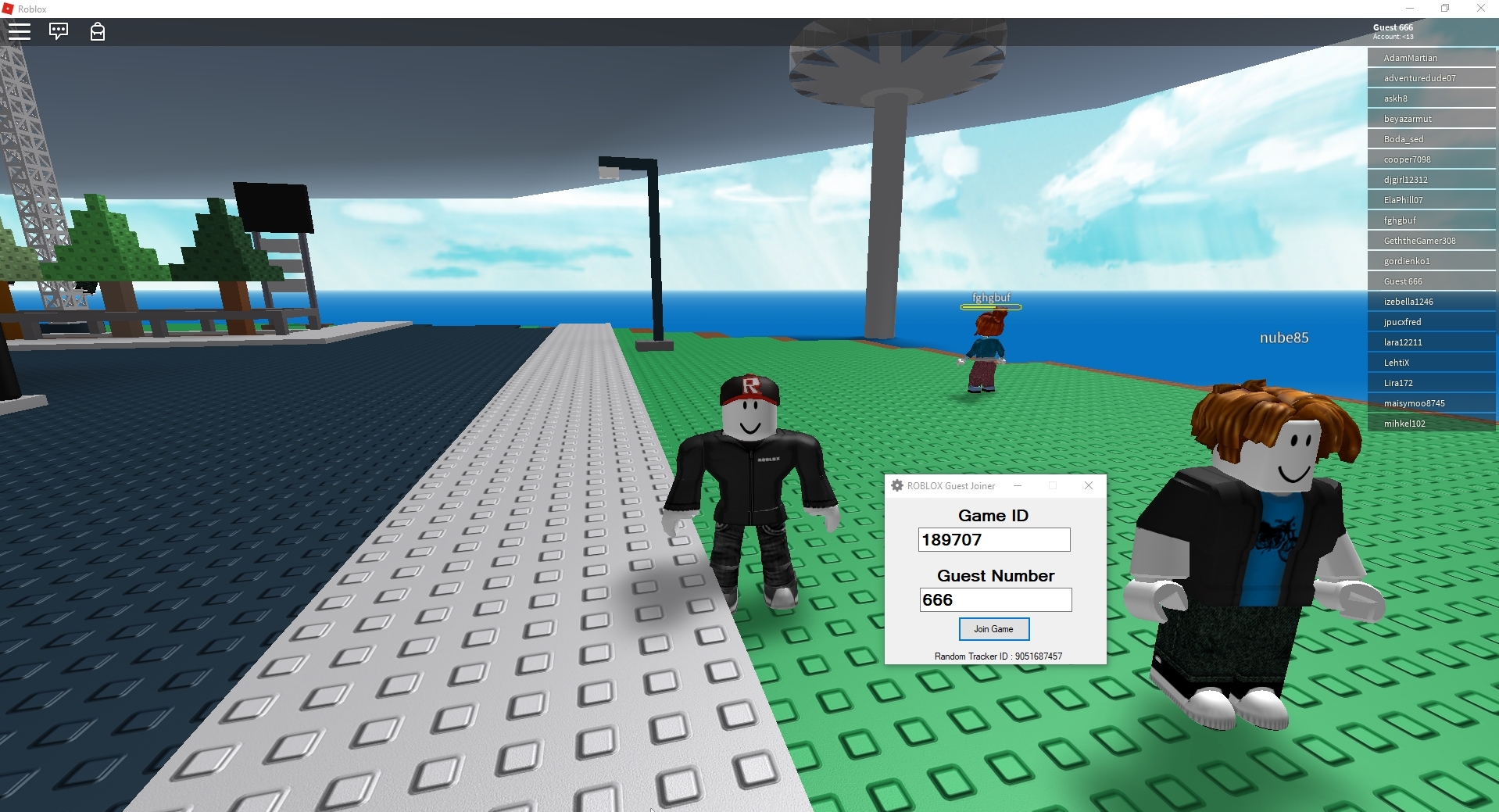 Roblox Guest 666 Id.