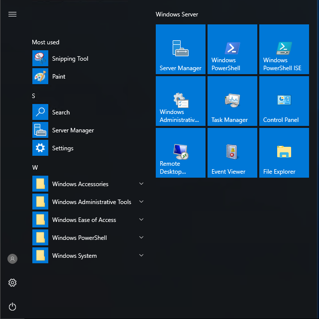 Raw Start Menu
