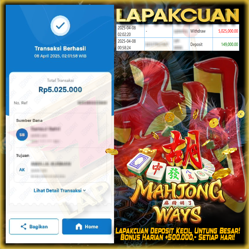 Bukti kemenangan member lapakcuan