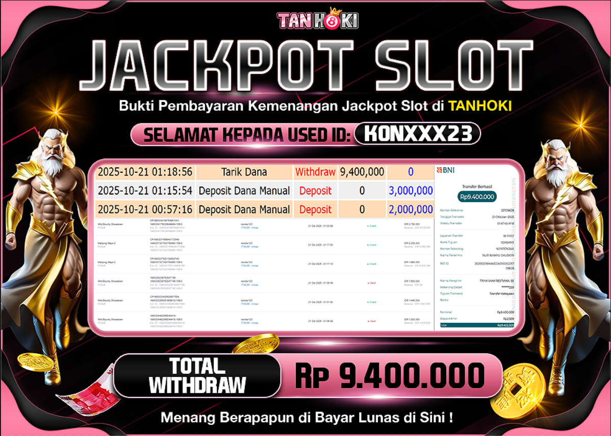TANHOKI JACKPOT SLOT MAHJONG WAYS 2 Rp.9.400.000,- LUNAS