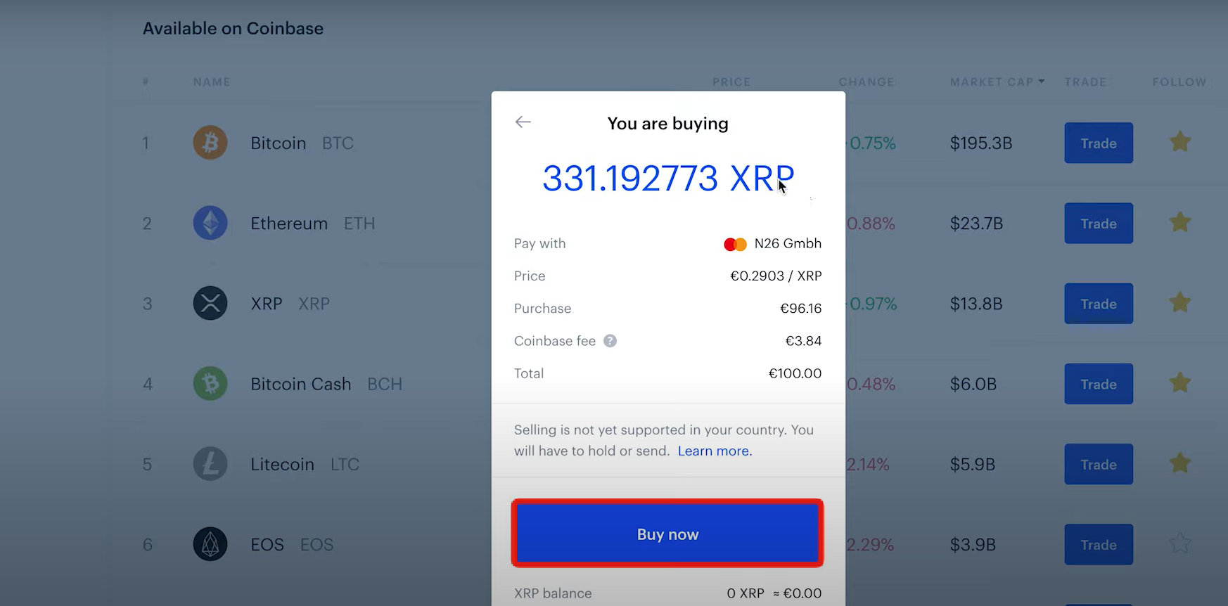 Select buy XRP 