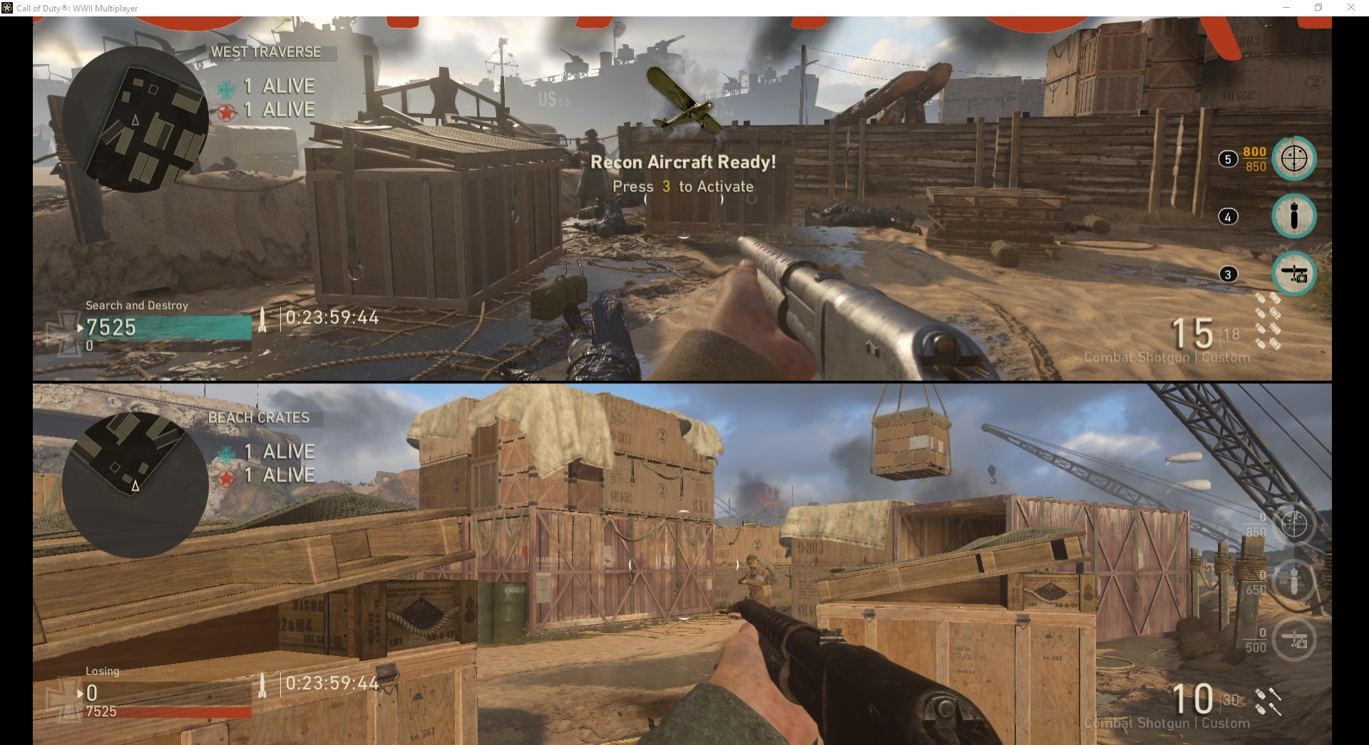 COD WWII - MULTIJOGADOR OFF-LINE (SPLITSCREEN) 