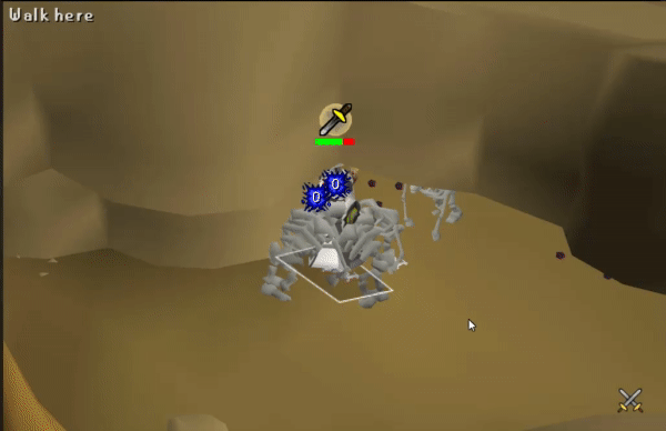 gif showing how to spread monkey bones for chinning in mm1 tunnels in osrs