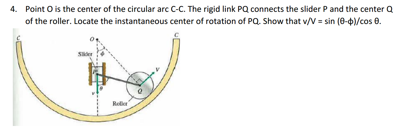 Solved Point O is the center of the circular arc C-C. The | Chegg.com