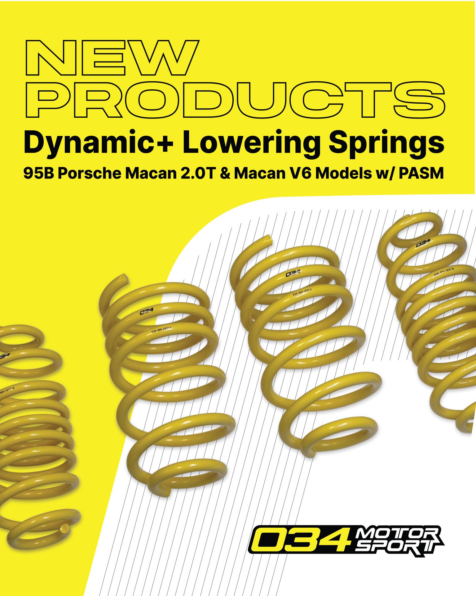 Dynamic+ Lowering Springs For 95B Porsche Macan 2.0T & 3.0T Now ...