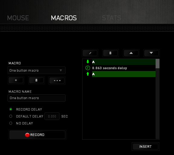 Macro to hold a key r/razer