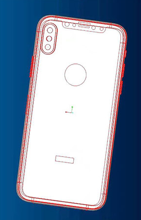 Another leaked image of iPhone 8's schematics (image source: Redmond Pie)