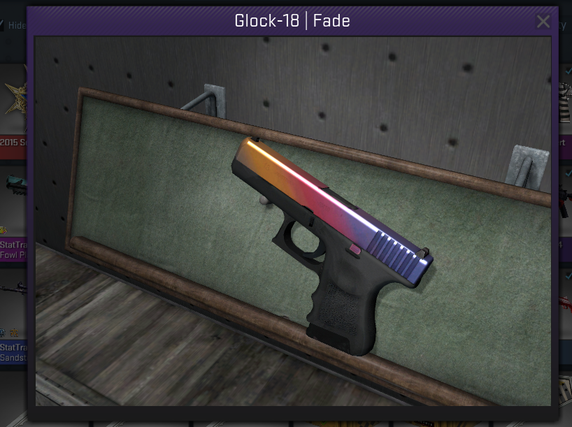 The legendary glock fade, from the assault collection. 