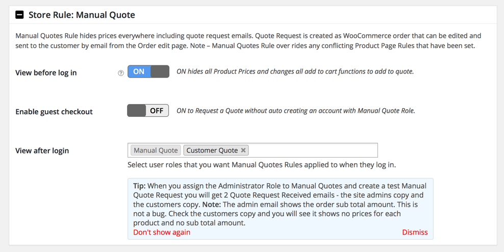 example request email quote request working customer is when Email admin to quote