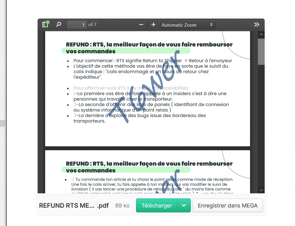 REFUND RTS METHODE COMPLETE  📌Fresh-Method☑️-High-Quality-PDF-☑️Latest-