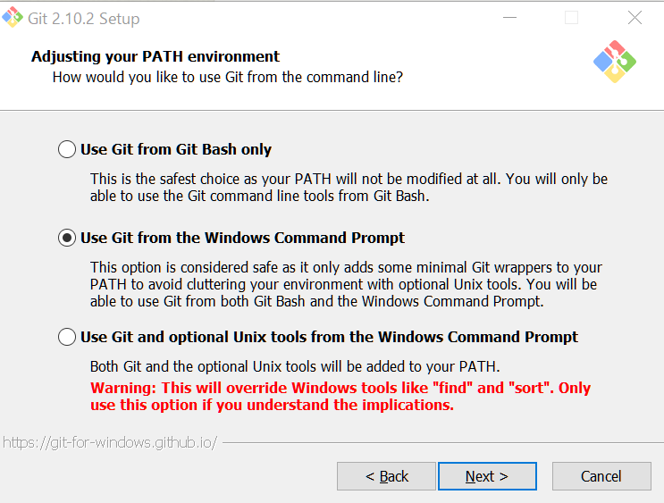 Use Git from Windows Command Prompt