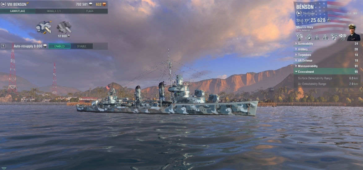 world of warships premium camouflage