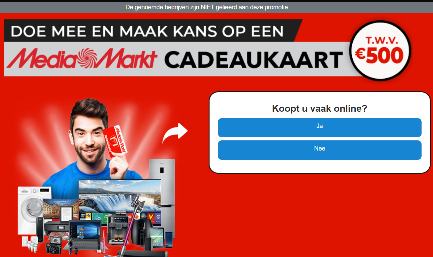 [SOI] NL | Mediamarkt Giftcard $500 Prelander