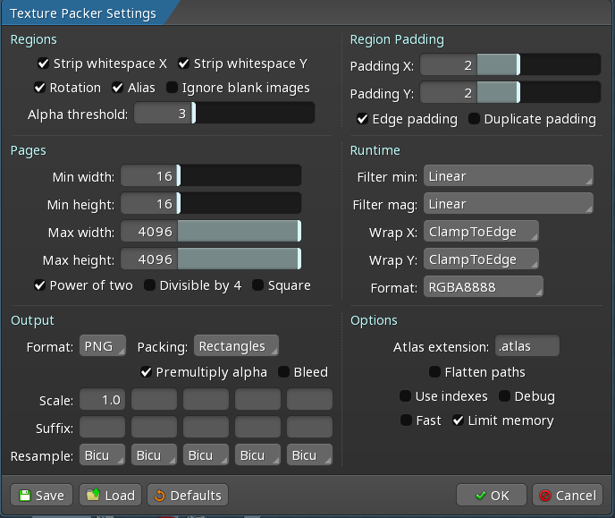 Export Settings