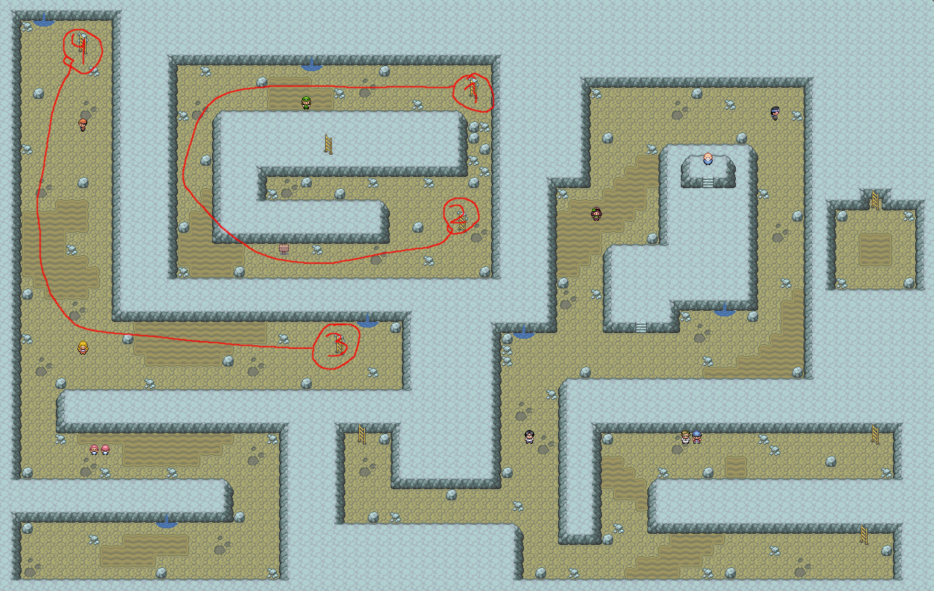 Fire red rock tunnel map