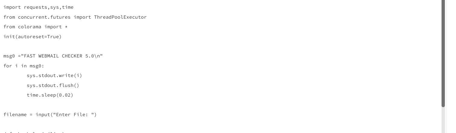 ⚡️ Python 3 ⚡️Fast Webmail Checker v5