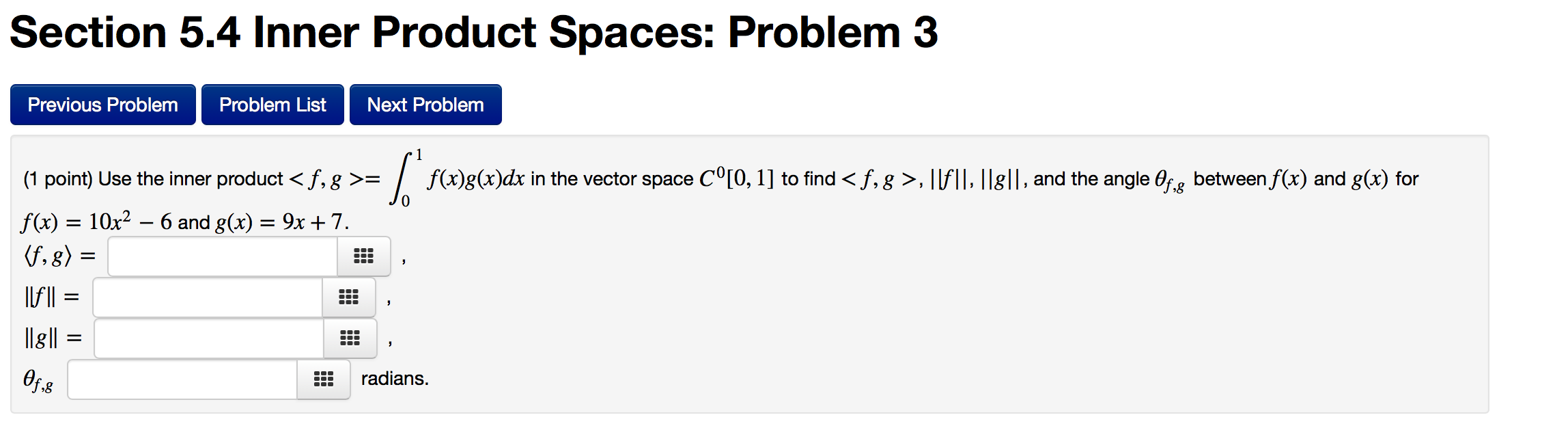 Solved Section 5 4 Inner Product Spaces Problem 3 Previo Chegg Com