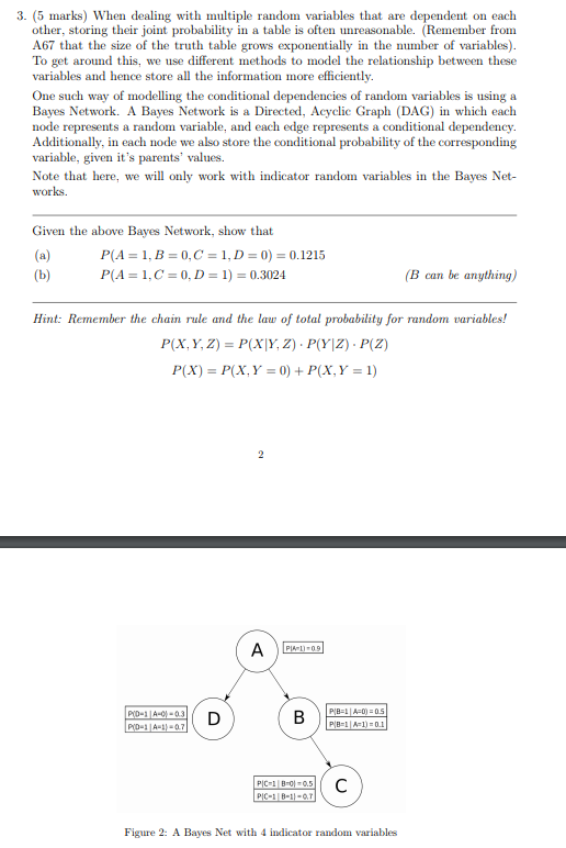 Solved 3 5 Marks When Dealing With Multiple Random Chegg