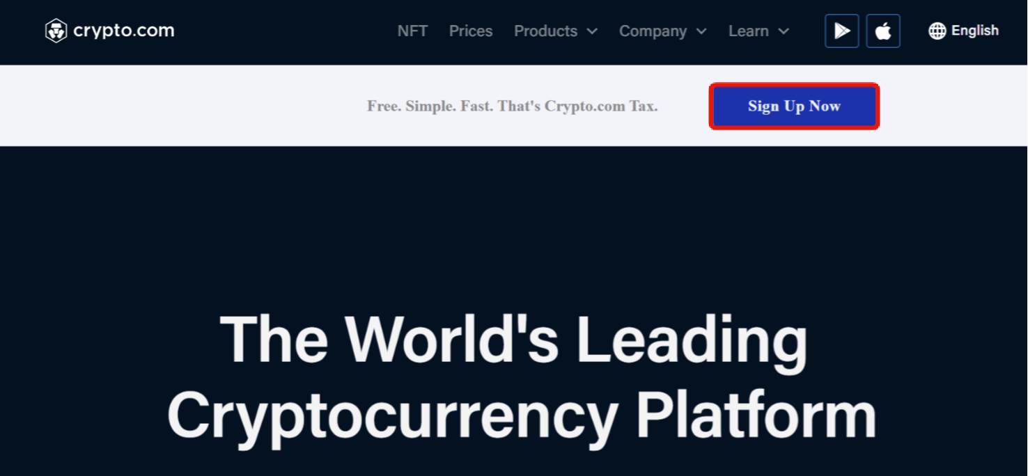 Step 1: Visit the Crypto.com website