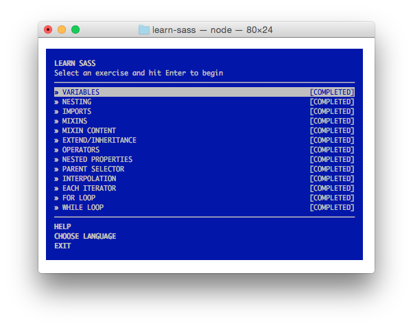 learn-sass screenshot