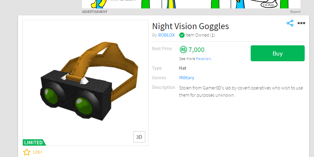 Buying Rc7 Accounts For 100 Worth Of Limiteds - roblox night vision goggles
