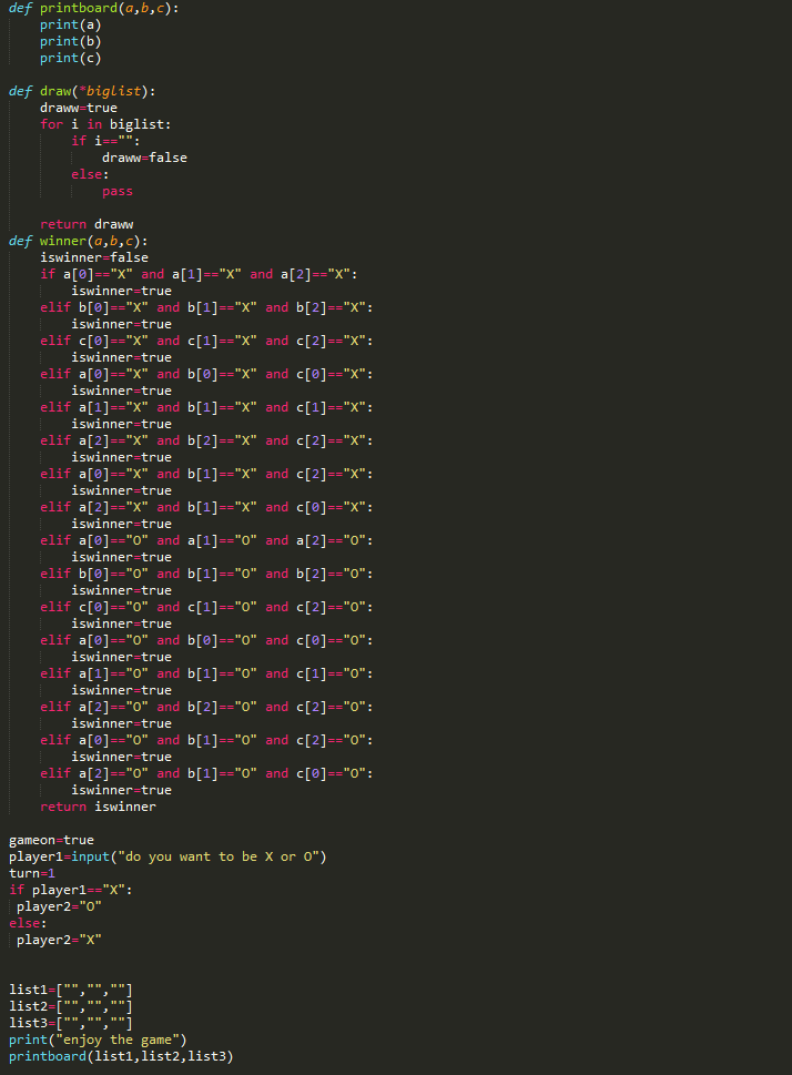 Tic-Tac-Toe Game In Python