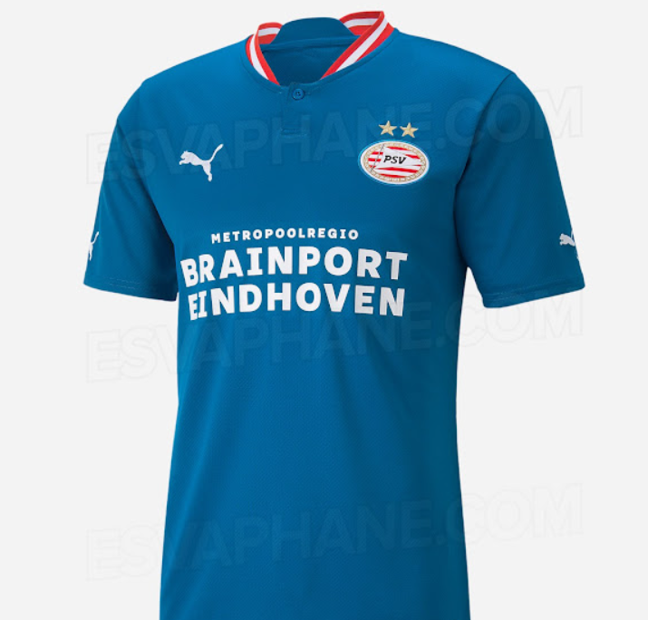 aankunnen studio neem medicijnen Derde tenue van PSV eveneens uitgelekt: logo weer terug, blauw en strak  shirt - Voetbalprimeur