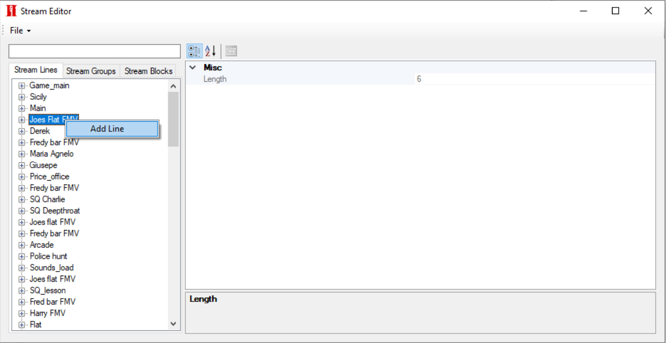 Adding a new 'Stream Map Line'